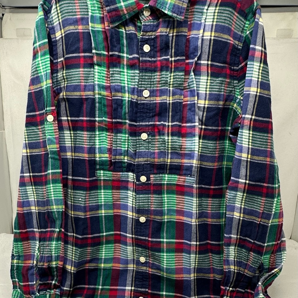 Polo Ralph Lauren Girls Long Sleeve Plaid Button Down Shirt Size 12